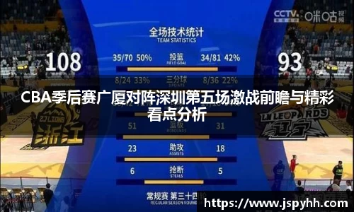 CBA季后赛广厦对阵深圳第五场激战前瞻与精彩看点分析